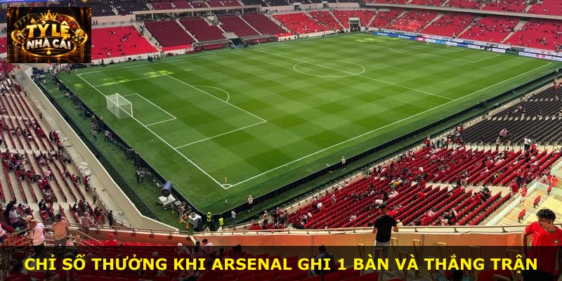 Chỉ số thưởng khi Arsenal ghi 1 bàn và thắng trận