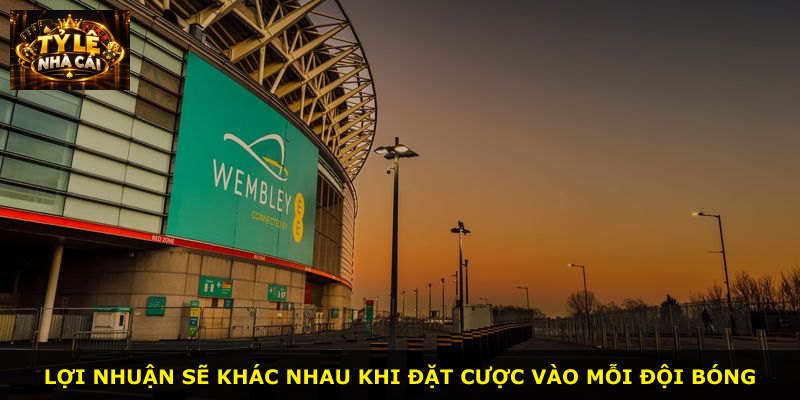 Lợi nhuận sẽ khác nhau khi đặt cược vào mỗi đội bóng